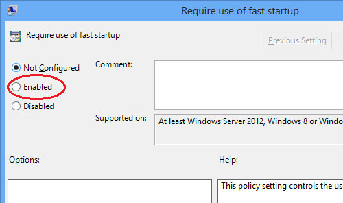 Vô hiệu tùy chọn Fast Startup trên Windows 8