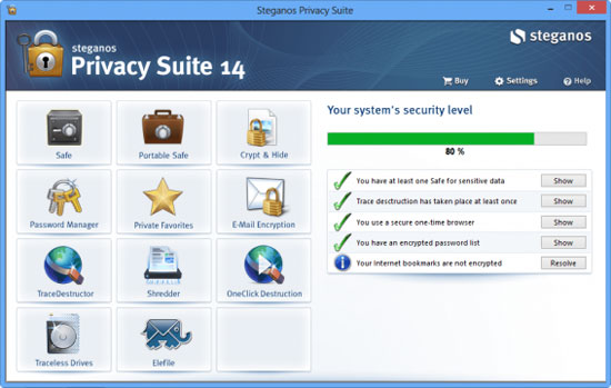 Miễn phí bản quyền Steganos Privacy Suite 14