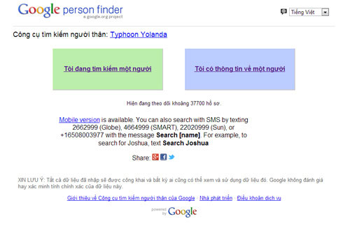 Google tung ra trang tìm người thân sau siêu bão ở Philippines