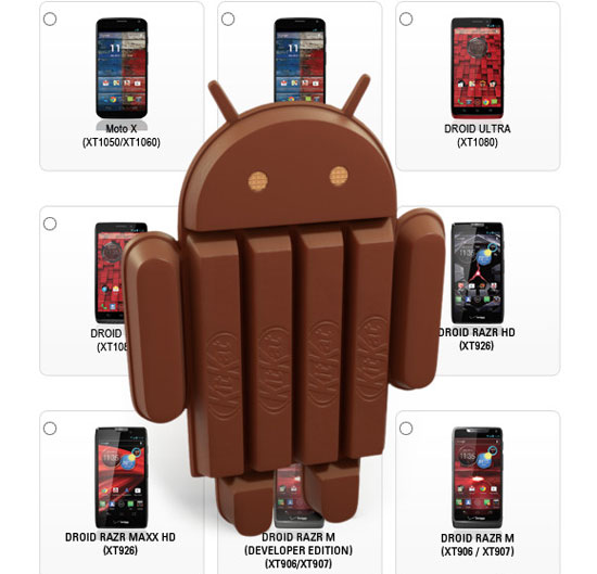 Motorola sẽ cập nhật Android 4.4 KitKat cho 10 smartphone