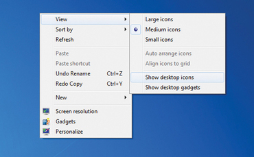 Khôi phục icon trên Windows Desktop
