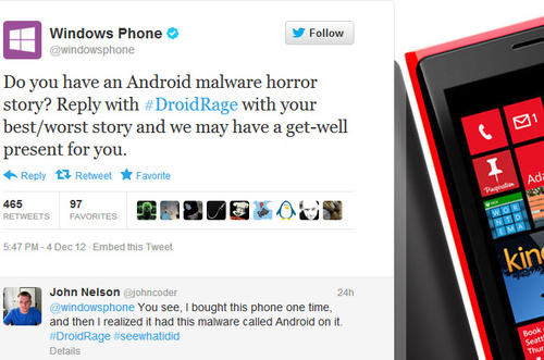 Microsoft tặng quà cho người "nói xấu" Android