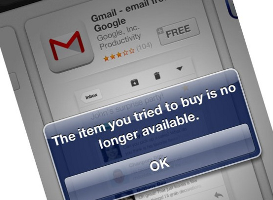 App Store gặp vấn đề với ứng dụng Gmail? 
