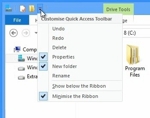 Thêm thanh công cụ hữu ích cho cửa sổ Explorer của Windows 8