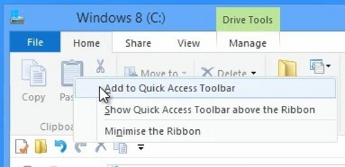 Thêm thanh công cụ hữu ích cho cửa sổ Explorer của Windows 8