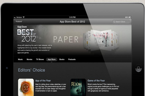 Apple công bố ứng dụng, game hàng đầu 2012 cho iPhone, iPad
