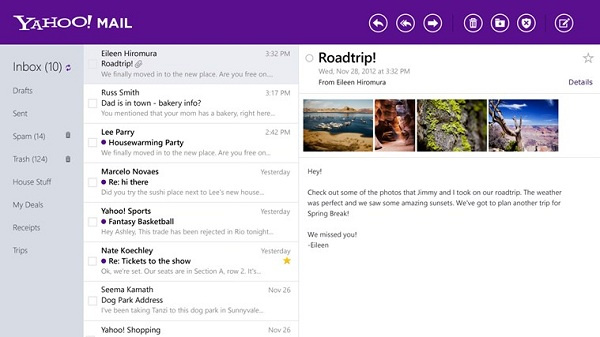 Hướng dẫn sử dụng ứng dụng Yahoo Mail trên Windows 8