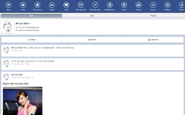 Ứng dụng lướt Facebook dành cho tín đồ Windows 8