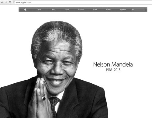 Apple tưởng niệm ông Nelson Mandela