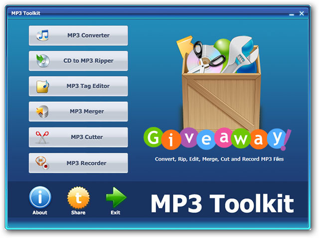 Miễn phí bản quyền phần mềm chuyển đổi MP3 Toolkit
