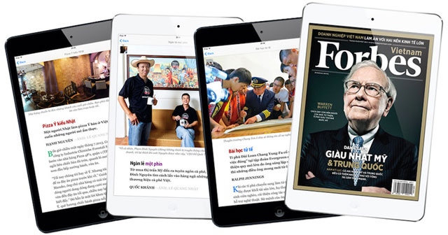 Tạp chí Forbes Việt Nam ra mắt phiên bản điện tử cho điện thoại và tablet