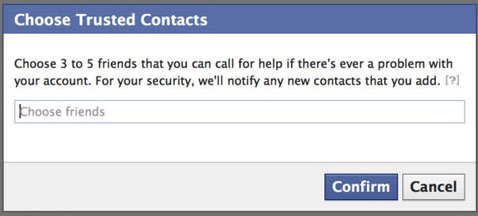 Facebook 4 - Cách lấy lại mật khẩu Facebook nhờ bạn bè