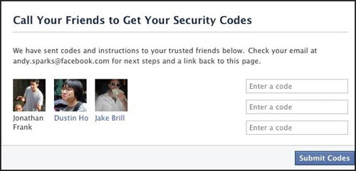 Facebook 5 - Cách lấy lại mật khẩu Facebook nhờ bạn bè