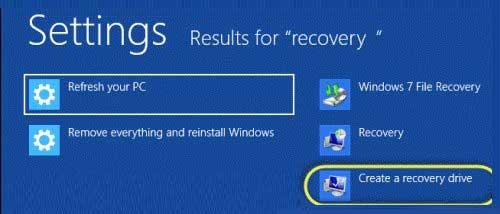 O dia USB 2 - Tạo ổ đĩa USB phục hồi Windows 8